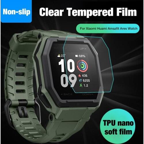 10Pcs Protective Film Full Screen Protector Tempered Glass Cover Protection Film For Xiaomi Huami Amazfit Ares Smart Watch