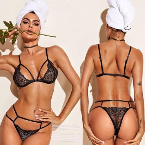 Lingerie Womens Underwear Sexy Lace Erotic Bra Panties Set Female Brief Set Women 2 Pieces Sexy Breves Exotic Sets