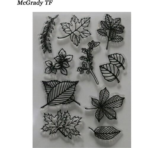 1PCS Leaves Clear Standard Stamp Transparent Stamp DIY Scrapbooking/Card Making/Christmas Decoration Supplies Standard Stamp