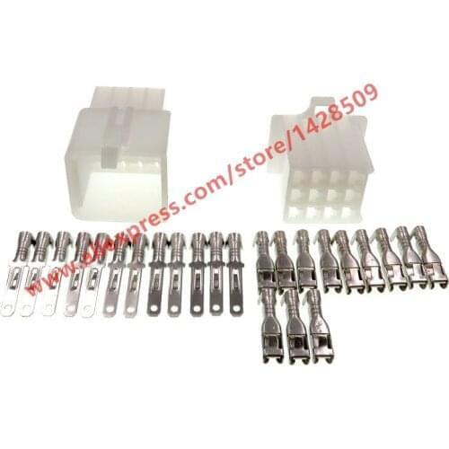 10 Sets 12 Pin Female Male Wiring Harness Automotive Connector With Terminals For Auto Motorcycle