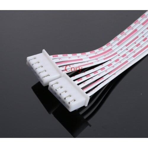 10pcs JST 26AWG XH2.54 Blue/red white ribbon cable Single/Double head Plug 2-12P connector Wire CZYC