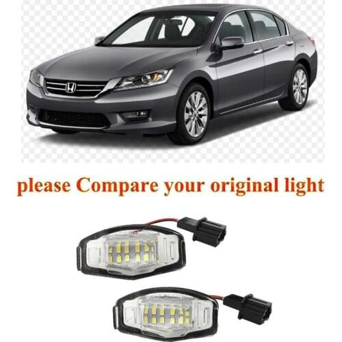 2pc Car Accessories Special Car License Plate Light Lamp For Honda Accord 2003-2012 City MK4 2002-2008 canbus error free