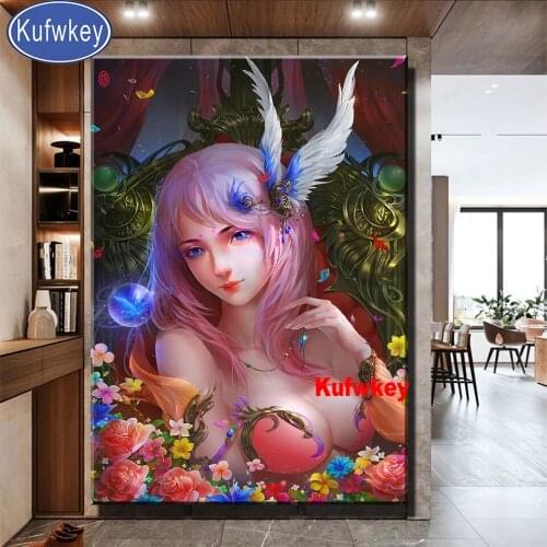 5d diy diamond embroidery Angel Girl full square round drill diamond painting mosaic kit Diamond Mosaic Fairy wall art