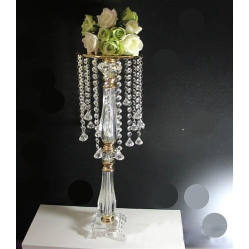 6Pcs/Lot Flower Vases Floor Crystal Vase Plant Floral Holder Flower Pot Road Lead for Home/Wedding Corridor Decoration ZLY025