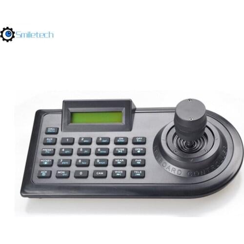 3D Axis joystick keyboard AHD TVI CVI analog speed dome PTZ Controller RS485 Pelco-D/P display for surveillance camera system