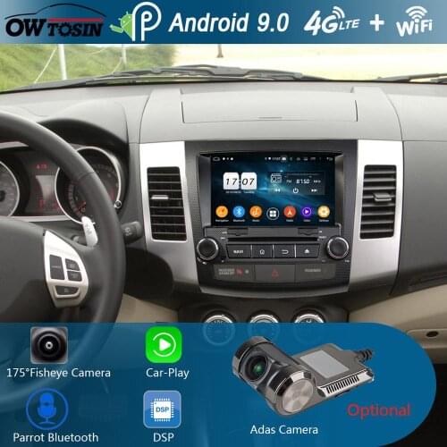 8" IPS 1280*720 8Core 4G RAM+64G ROM Android 9.0 Car DVD Player For Mitsubishi Outlander 2006-2012 DSP Radio GPS Parrot BT Adas