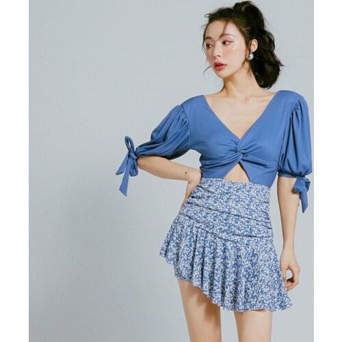 One Piece Swimsuit Swimwear Women 2021 Plus Sizes Suit Female Summer New Floral Print Polyester Sierra Surfer Bikini Retro For