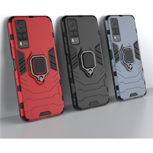 Holder Cover For Vivo Y31 Case For Vivo Y31 Cover Phone Bumper PC Shockproof Full Hard Armor Magnetic For Fundas Vivo Y31 Cover