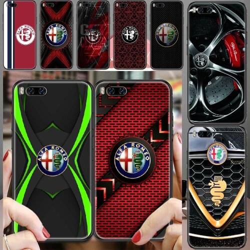 Alfa sports romeo car logo Phone case For Xiaomi Mi Max Note 3 A2 A3 8 9 9T 10 Lite Pro Ultra black luxury funda 3D prime