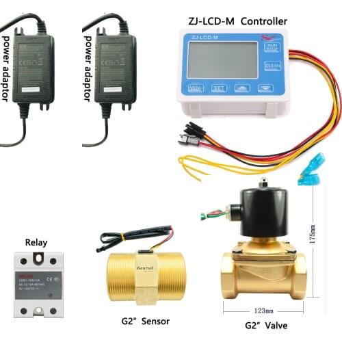 DN50 Dosage Machine ZJ-LCD-M SEA Zhongjiang Quantitative Controller Water Flow Meter Sensor Reader with USC-H