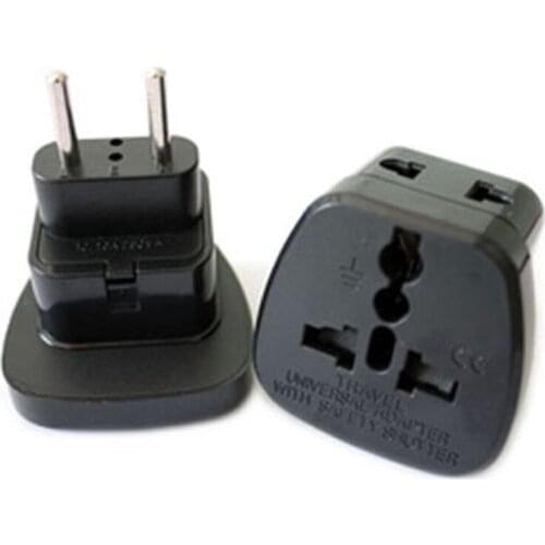 Europe EU Plug Power Adapter Convert US, Swiss, Italy to EU CEE7/16 Standard Plug 4.0MM PLUG TYPE C 1 TO 2 EU TO UK US AU
