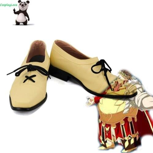 FGO Fate Grand Order Gaius Julius Caesar Yellow Cosplay Shoes Long Boots Custom Made CosplayLove