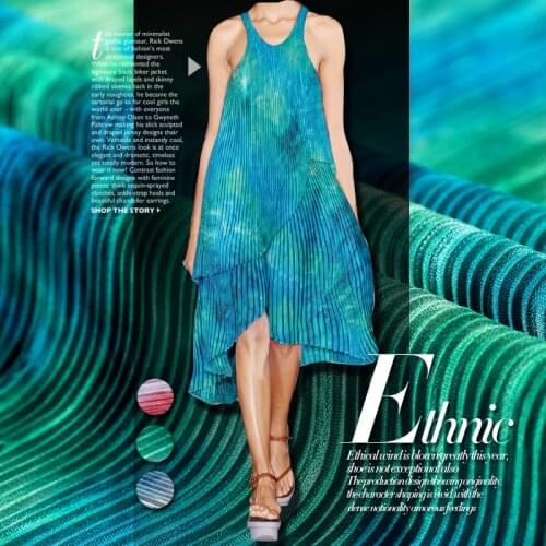 CCF Danube Dream The Feelings Restoring Ancient Ways South Korea Imported Tie-dyed Pleated Fabrics for Fold Summer Dress