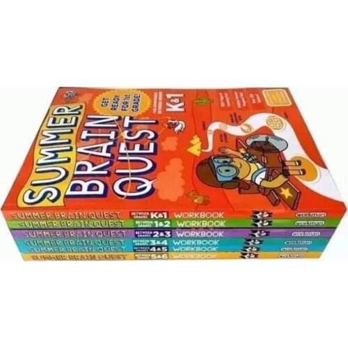 5-12 year Childrens English story bookSummer Brain Quest Workbook picture book help child be reader early education 6pc/set