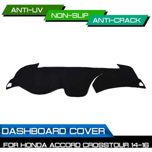 Car Dashboard Mat Anti-dirty Non-slip for Honda Accord Crosstour 2014 2015 2016 Dash Cover Mat UV Protection Shade Sticker