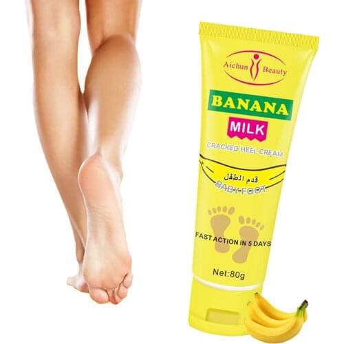 Banana Milk Baby Foot Cream Moisturizing Improve Dry Skin Soften Horny Anti-cracking Heel Cream Anti Skin Peeling Body Lotion