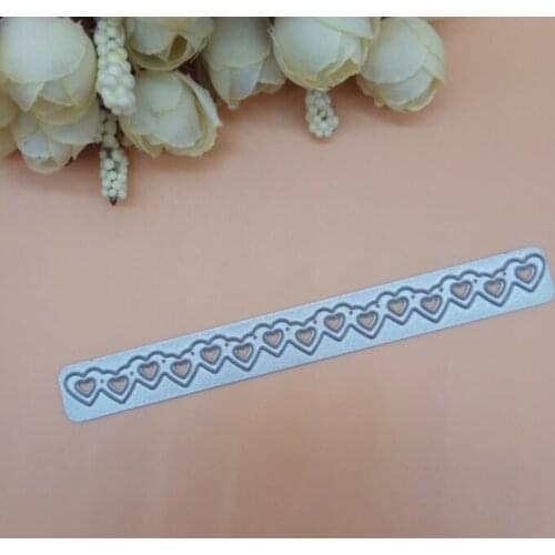 Love Heart border Edge line Lace Decor Card Metal Cutting Dies Punch Knife Stencil DIY Scrapbook Paper Photo Craft Template Dies