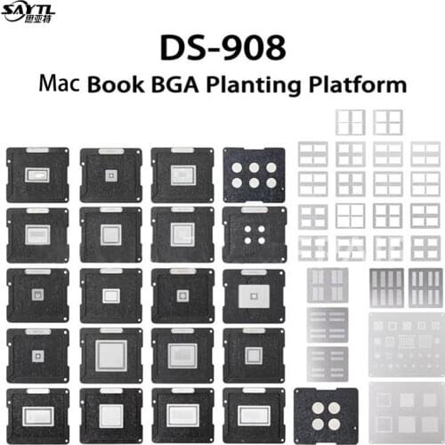 SAYTL Soldering stencil Kit for Macbook Air/ Pro BGA Chips BGA Reballing Platform Set Soldering Tool Kit for Macbook 2010-2018