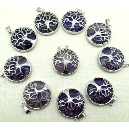 Natural Stone Quartz Crystal tiger eye lapis Opal Turquoises pendant for diy jewelry making necklace Accessories10pcs