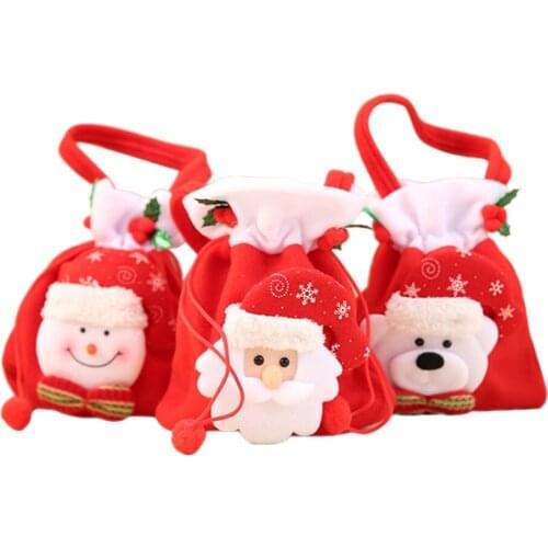 New Arrival Christmas handbag snowman Plush Purses 30x19cm