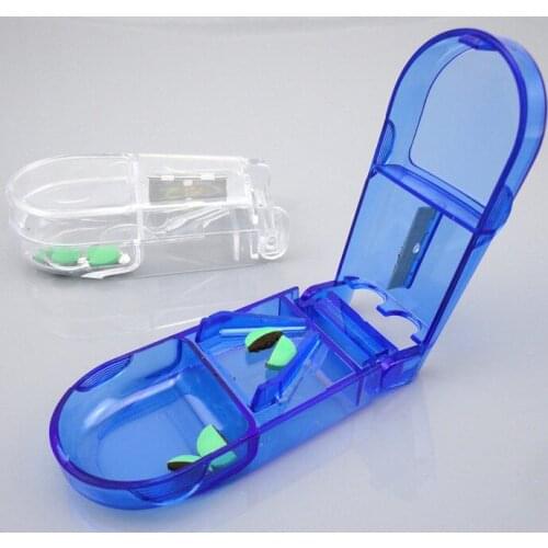 Newly Case Folding Vitamin Medicine Drug 3 colors Pill Box Case Organizer Tablet Container Cutting Drugs Dropshipping