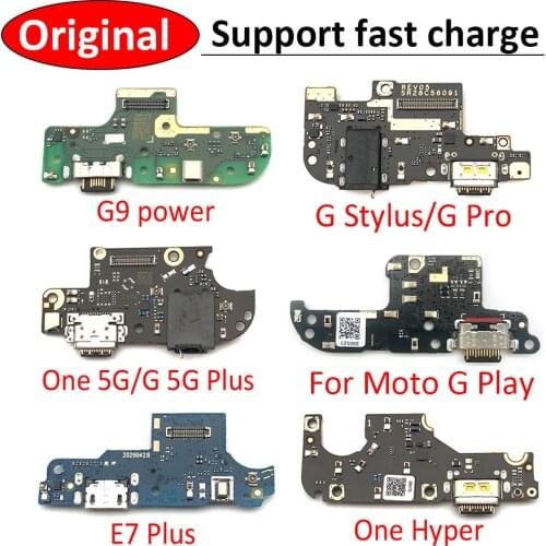 Original USB Charger Charging Board Port Connector Flex Cable For Moto G9 Power G Stylus Pro One G 5G E7 Plus Hyper Fusion Play