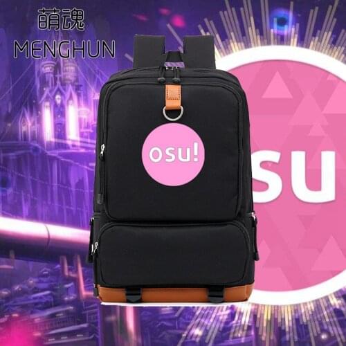 Osu Game High Capacity Big Backpack Black Nylon School Backpacks