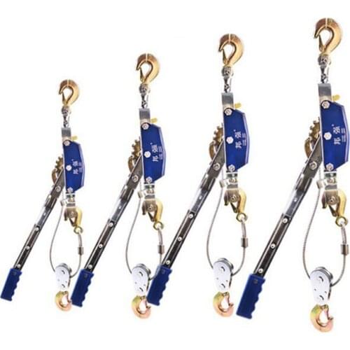 1 Ton to 4 Tons outdoor portable Climbing materials chain lifting tools Double hook wire rope Manual tensioner heavy lifting