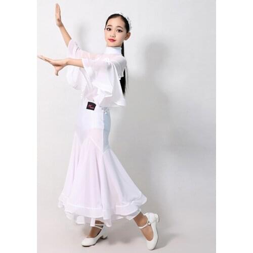 Ballroom dancing waltz dance dress for girls flamenco dress kids ballroom dresses foxtrot dress tango dance costumes for girls