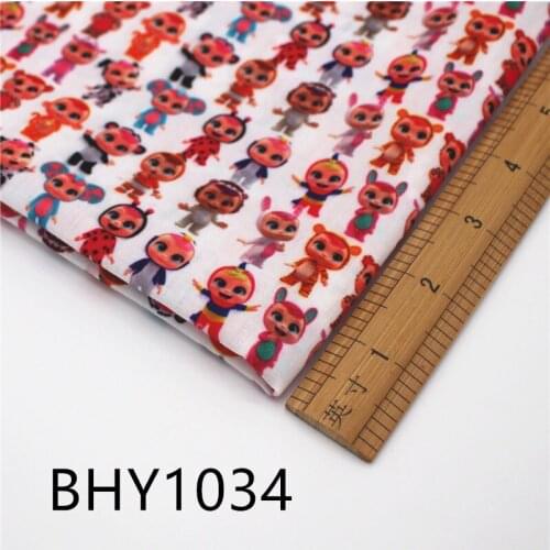 Half yard 45*140cm cartoon print polyester cotton patchwork fabric mask 1034
