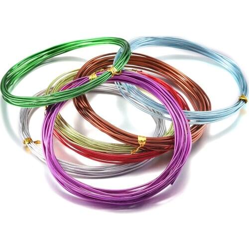 2-10M/Roll Artistic Soft Anadized Metal Aluminum Wire Versatile Painted Handmade Craft Floristry Wires for DIY Jewelry Makings