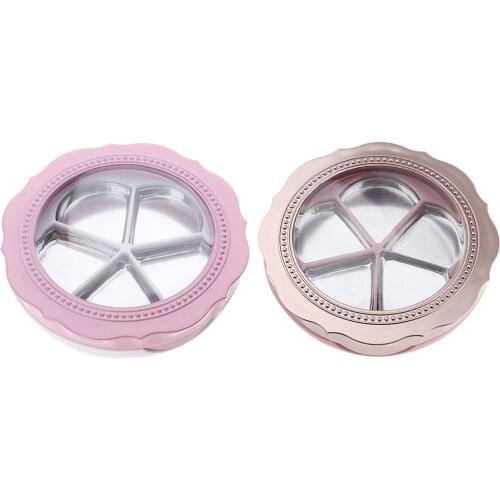 5 Slots Empty Eyeshadow Powder Blush Container DIY Cosmetic Lip Gloss Case Box Palette