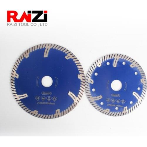 Raizi 125/150mm Turbo Dry Cutting Disc T Type Continuous Rim Quartz, Engineered Stone Diamond Saw Blade（Free Shipping