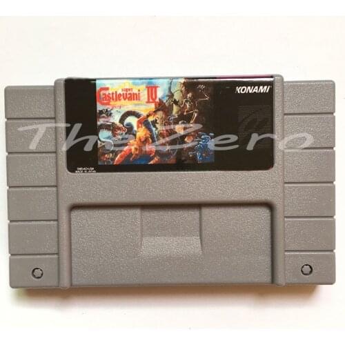 Soper Castlevanta 4 USA Version for 16 bit Game Card Cartridge Card for NTSC Game Player