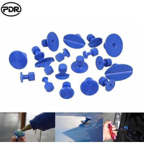 Super PDR Tool 18Pcs Blue Glue Gasket Auto Body Paintless Dent Repair Auxiliary Tools Glue Tabs Fungus Suction Cup Suckers