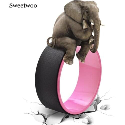 TPE Yoga Circles Pilates Professional Waist Shape Bodybuilding ABS Gym Workout Yoga Wheel Back Training Tool For Fitness Dance