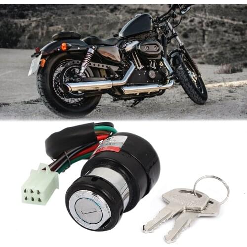 X Autohaux Scooter Atv Moped Kart Motorcycle Bike 6 Wires Electric Ignition Switch Lock W 2 Keys