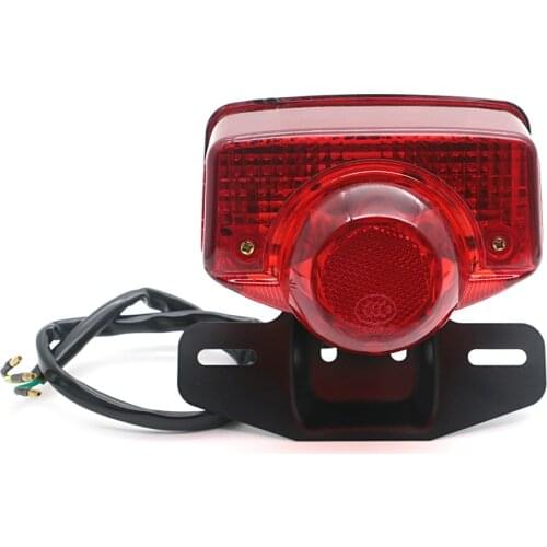 Motorcycle Taillight Tail Rear Light W/ 6V Lamo Bulb & Metal Bracket For Honda CT70 SL70 XL70 CL70 CT90 S90 CL90 CT125 Scooter