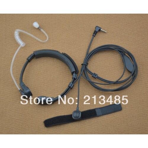 3.5mm 1-Pin Y plug VOX Throat MIC Microphone with Finger PTT for Yaesu/Vertex VX-5R,VX-160,VXF-10,FT-40R,Standard Horizon VC-27