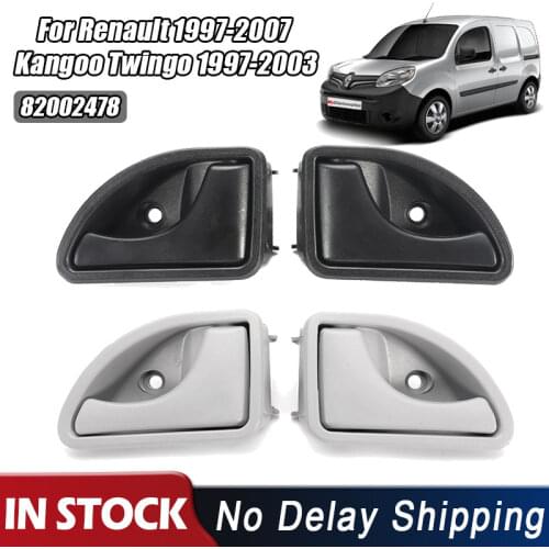 Black/Grey Left Right Side Car Interior Door Handle Knob Hand Handles For Renault 1997-2007 Kangoo & Twingo 1997-2003