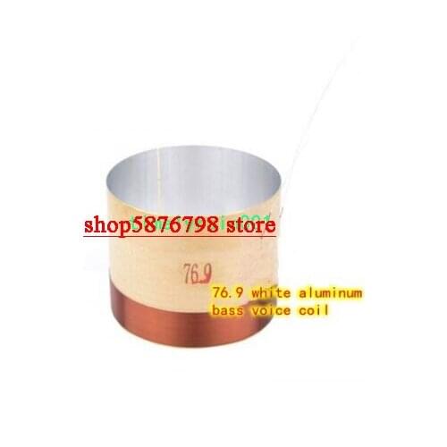 1pcs 76.9mm 8ohm speaker bass Voice Coils ASV White aluminum skeleton Round wire