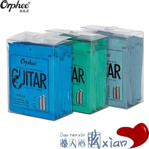 10 Sets of Orphee VX120/130/140 4/5/6-String Electric Bass Strings Hexagonal Carbon Steel 10% Nicketl Alloy Wholesales