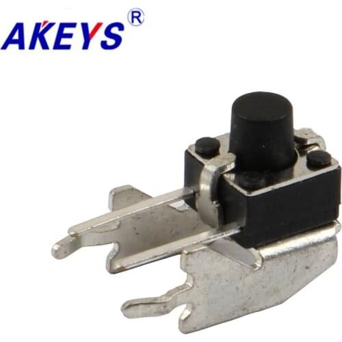 10PCS TS-D012 6*6*5 Momentary tact switch side insert side 2 pin with aircraft bracket small switch