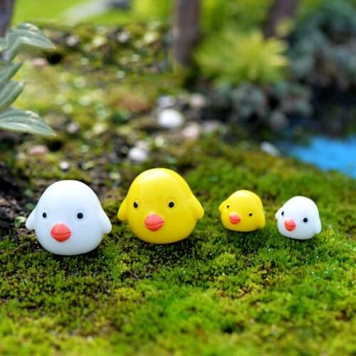 10PCS Miniature Figurines Chick Garden Miniatures Micro Landscape DIY Cute Ornament Miniatures DIY Home Garden Decor
