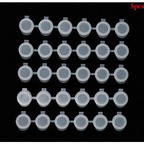 White 5*6 Pcs 3ml Joint Pigment Box Painting Acrylic Paint Supplies Drawing Art Education Plastic
