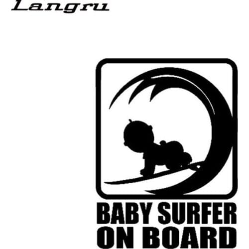 Langru Surfista Em Placa De Do Bebe Vinil Etiqueta Do Carro Decalque Car Accessories Jdm