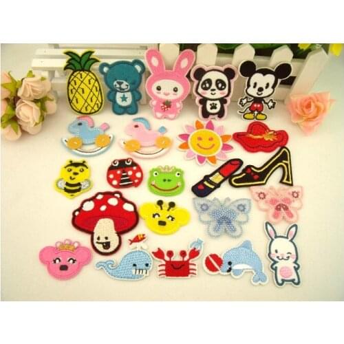 Embroidery badge ,cartoon and colorful choice,iron on ,heating gum back