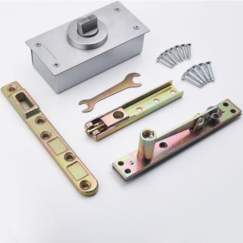 Fast Shipping 2Sets Heavy Duty Door Pivot Hinges 360° Rotary 90° Positioning Hidden Floor Spring Door Hinges Install Up and Down