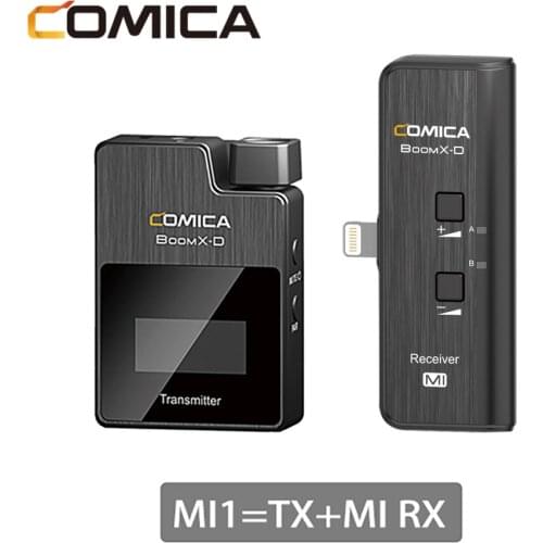 COMICA BoomX D MI1 2.4G Digital Wireless Microphone For iphone Smartphones ios Transmitter Receiver Mic BoomX D Wireless Microph