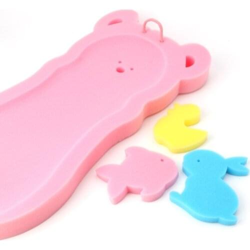 Newborn Anti-slip Sponge Pad Baby Bath Tub Bathing Pad Infant Shower Baby Care C5AF